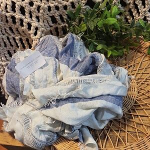 Chic Blue and White Scarf